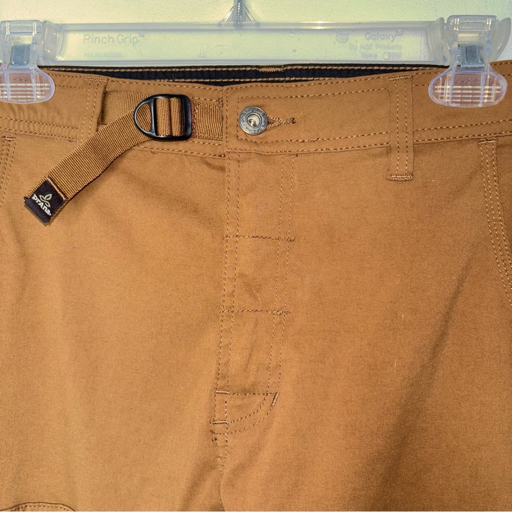 Prana Stretch Zion Pants Men 32x32 Brown Chino Performance Hiking Gorpcore - Picture 6 of 14